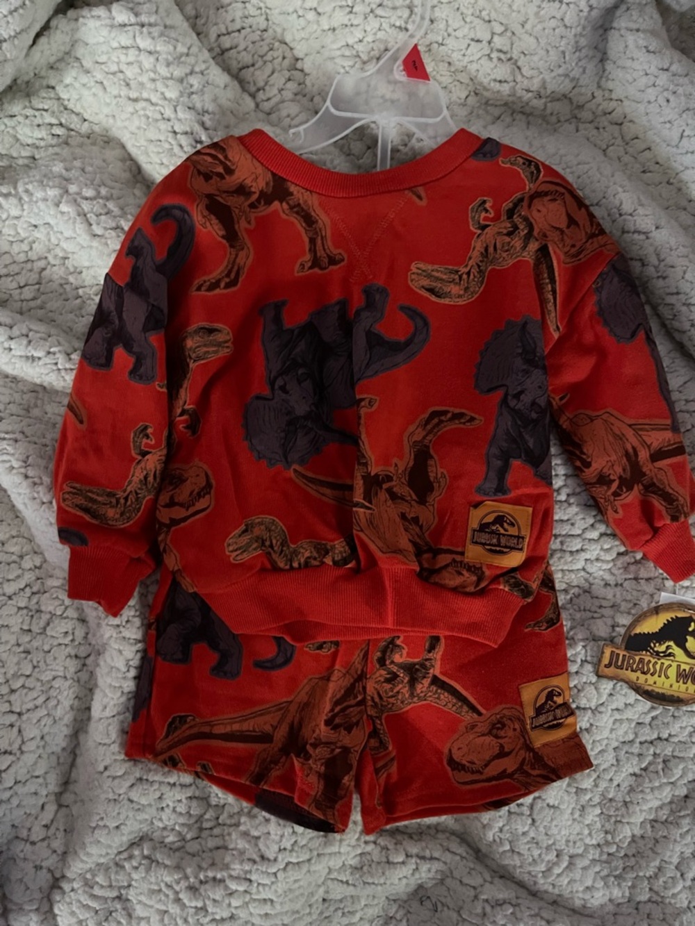 Jurassic World Kids Red Dinosaur Two-Piece Lounge Set